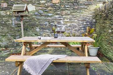 A lovely space to enjoy a good book and a glass of something tasty.
