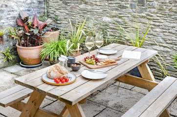 Beautiful courtyard to enjoy a spot of al fresco dining.