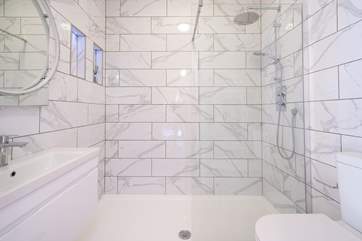 The sleek shower-room.