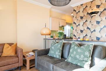 Soft furnishings look out onto sea views.