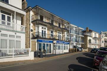 Oceanix is a second floor apartment above the Waterside restaurant on Ventnor Esplanade.