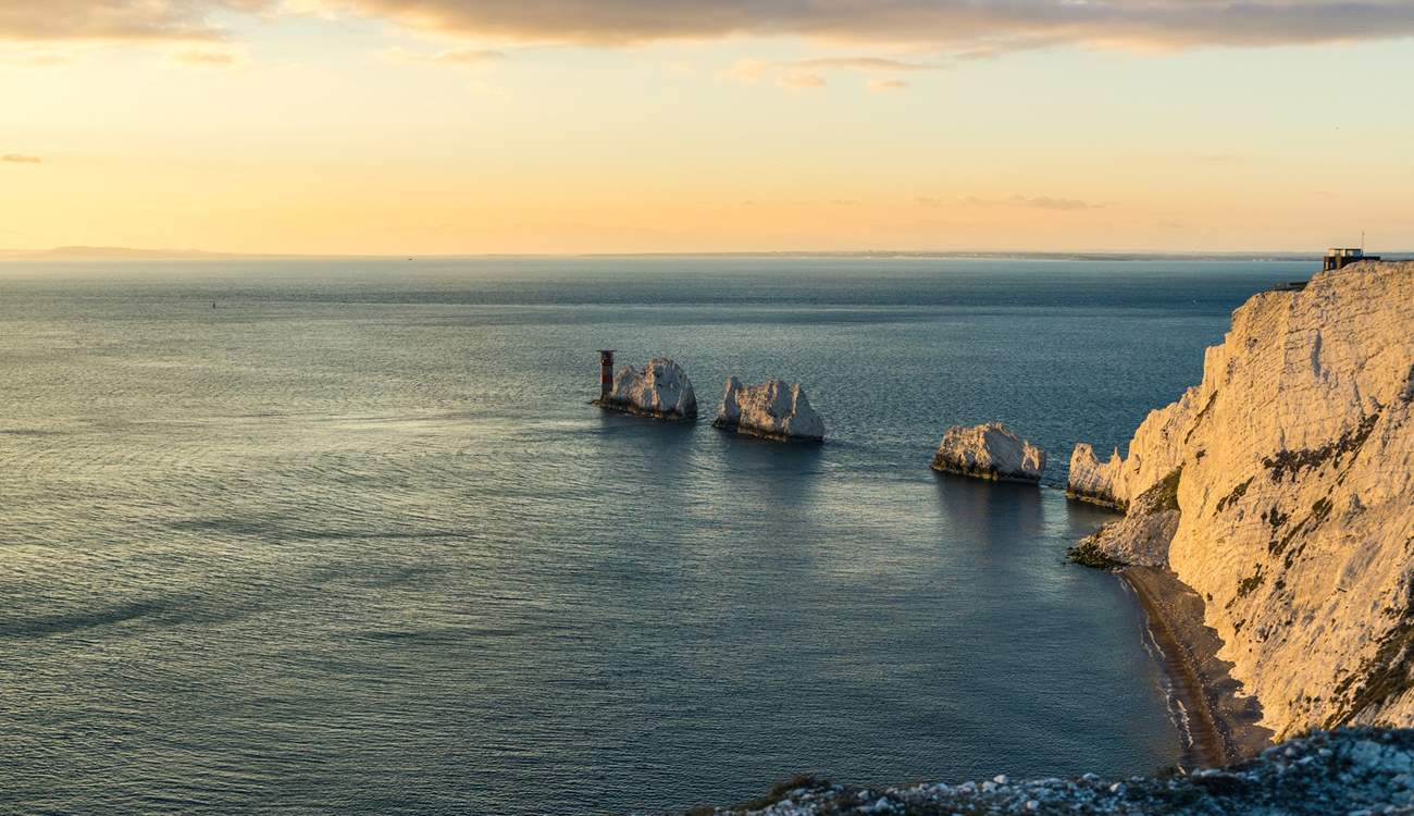 The famous Needles, located on the west of the island.
