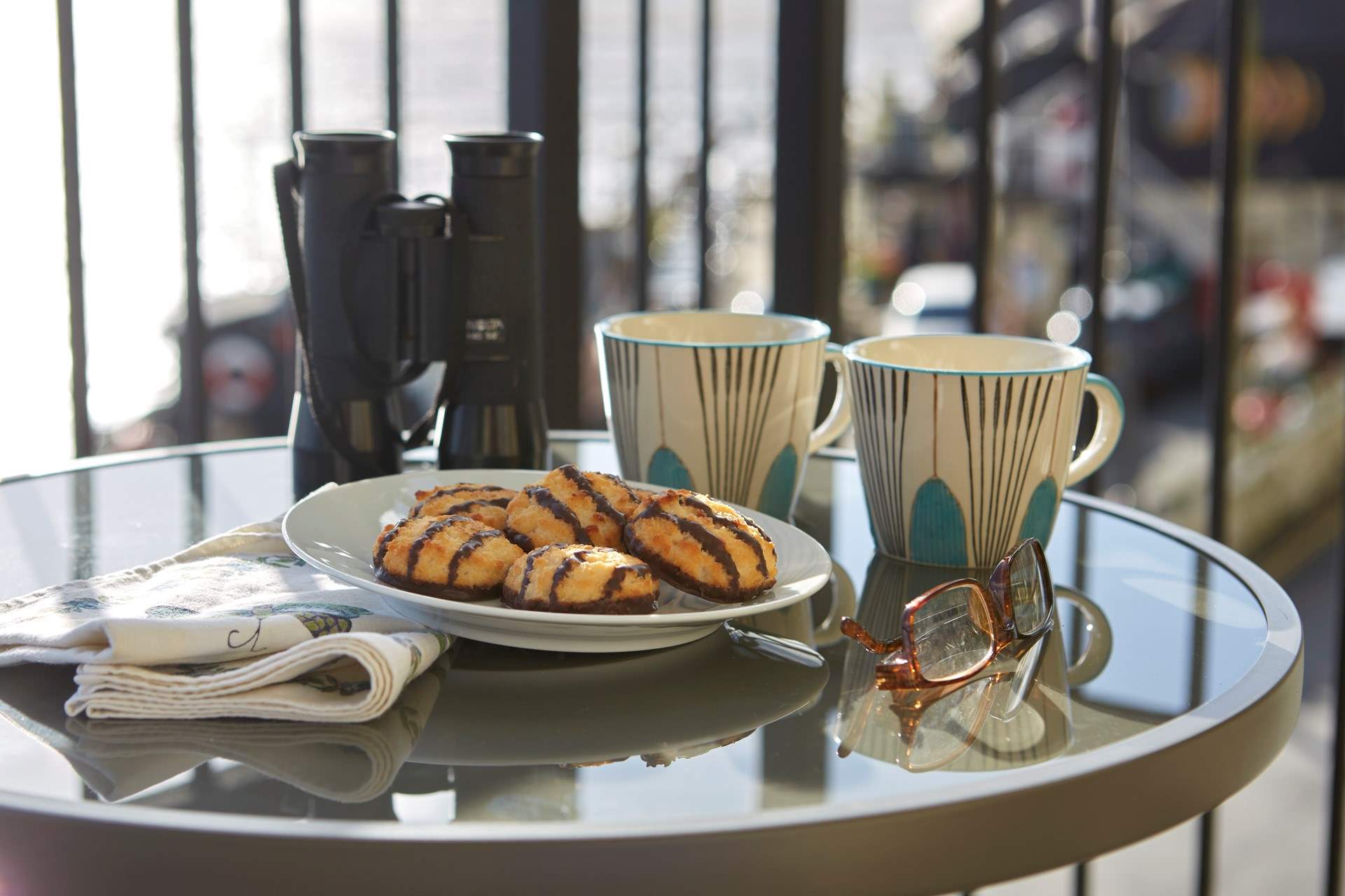 Grab your binoculars and check out the ships passing on their way to France and Spain.