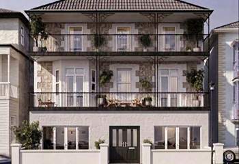 Oceanix is the top apartment on the left of the second floor. Please note there are four flights of stairs to the apartment. 
