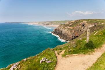 The north Cornwall coast path is so beautiful.