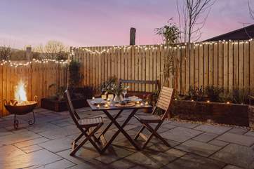 The outside space at Rafters Loft is truly magical.