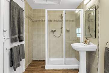 The family shower-room for a refreshing shower after a day of adventure.