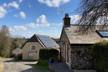 The Granary is part of a small complex with one other property. The glorious red front door awaits your arrival.