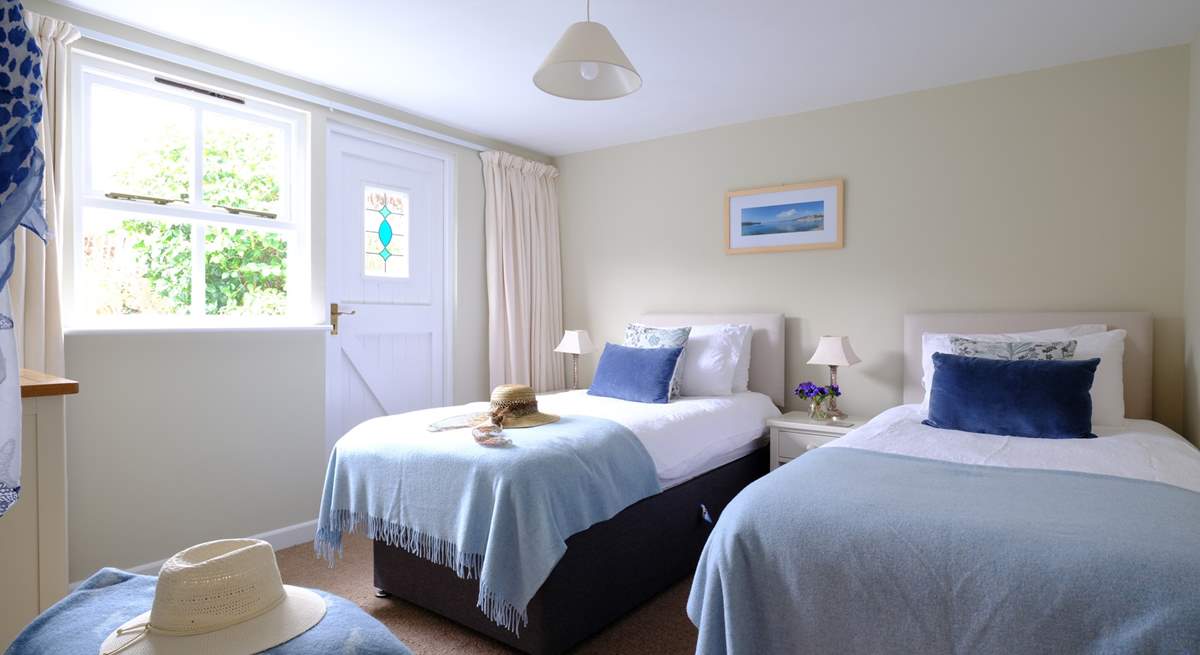 The pretty twin bedroom is perfect for either children or adults alike as it can also be made up as a super-king double. Please note there is no access through the stable-door.