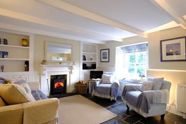 Relax in front of the wood-burner in cooler months.