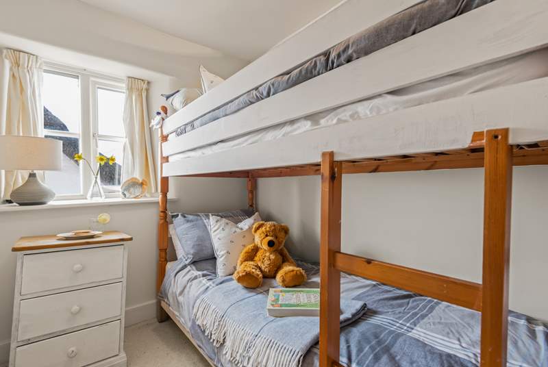 Children will love the bunk-beds in bedroom 3.