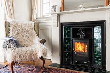 On cooler days the wood-burner will keep you toasty.