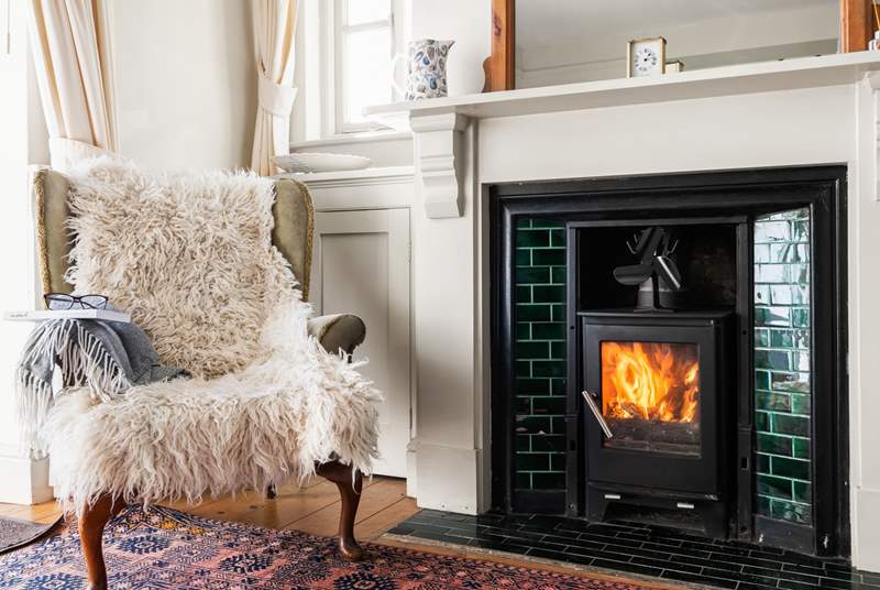 On cooler days the wood-burner will keep you toasty.