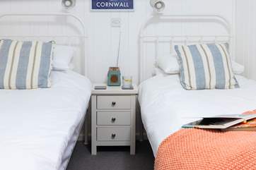 Pretty pastel shades in this relaxing bedroom.