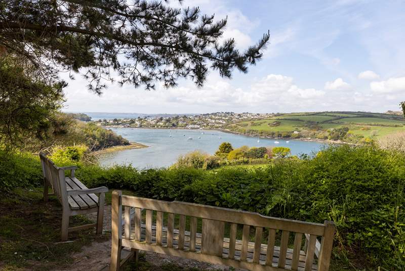 Wander down the lane to this stunning view point overlooking St Mawes.
