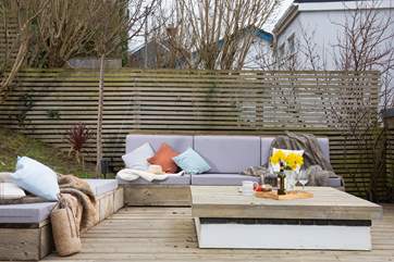 The sunny terrace area.