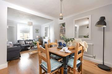 The open plan sitting/dining-room is perfect for sociable holidays.