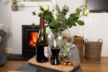 The wood-burner ensures this cottage is cosy at any time of year.
