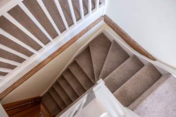 The stairs lead to The Abbey Nest.