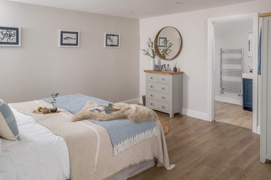 Luxurious bedroom 2 has a super-king bed and a fabulous en suite.