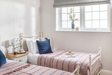 Pretty as a picture, the second twin bedroom.