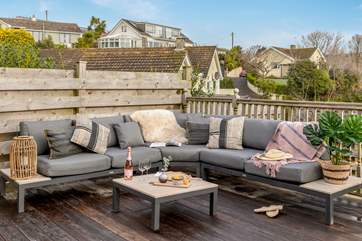 The beautiful outside space at Octopus House.