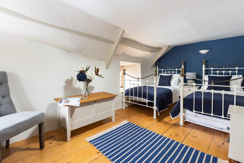 The twin bedroom has two three-foot beds, perfect for either children or adults.