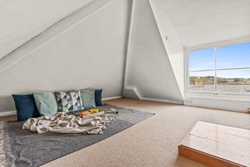 The mezzanine level is a great place to escape to and enjoy the roof-top views.