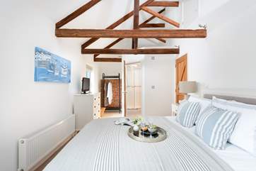 The open beams in Bedroom 1 are gorgeous!