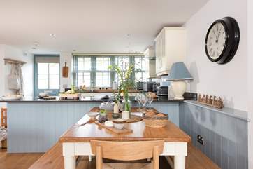 The chef of the family won't have to miss out on the fun in the open plan kitchen.