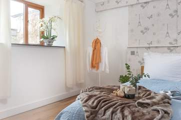 The lovely king-size bed.