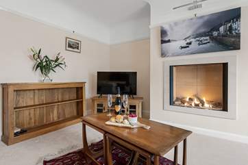 The feature fireplace in the second sitting-room is fabulous.