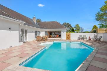 Good luck getting the little ones of of the heated pool.