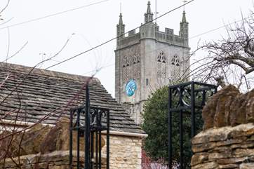 The beautiful village church stands proud.