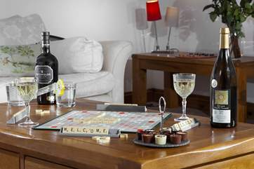 The sitting-room is perfect for relaxing with a glass of your favourite.