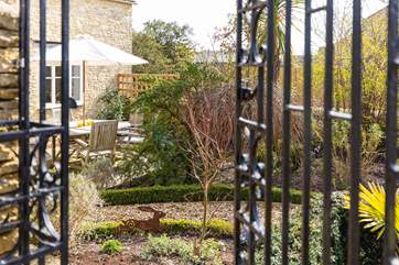 The garden is a tranquil haven.