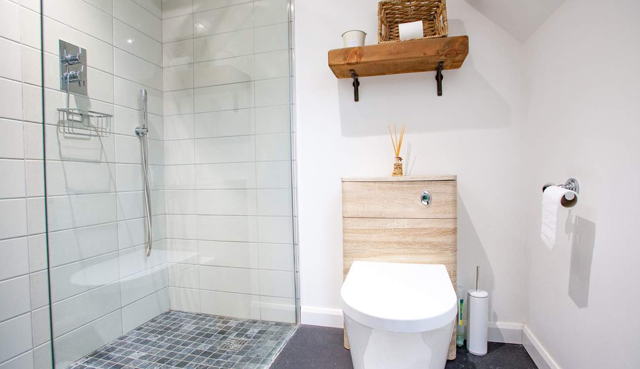 The large walk-in shower.