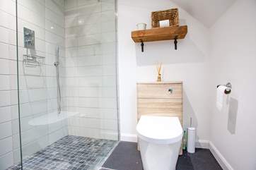 The large walk-in shower.