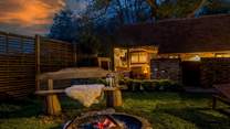Snuggle up by the fire pit.