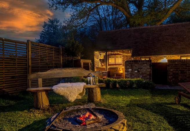 Snuggle up by the fire pit.