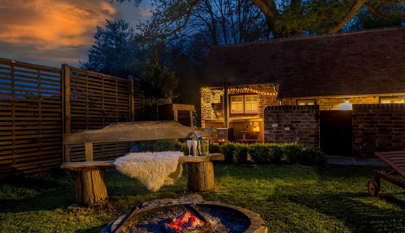 Snuggle up by the fire pit.