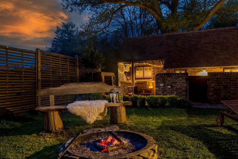 Snuggle up by the fire pit.