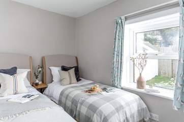 The pretty twin room is perfect for children or adults.