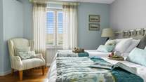 Bedroom one can be made up as twins or a double bed.