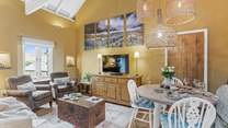 Welcome to Haretor Barn! 
The open plan living-room is perfect for relaxing on holiday.