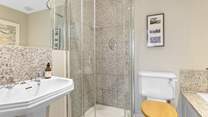 The family bathroom, ideal for a long soak after a day of adventure.