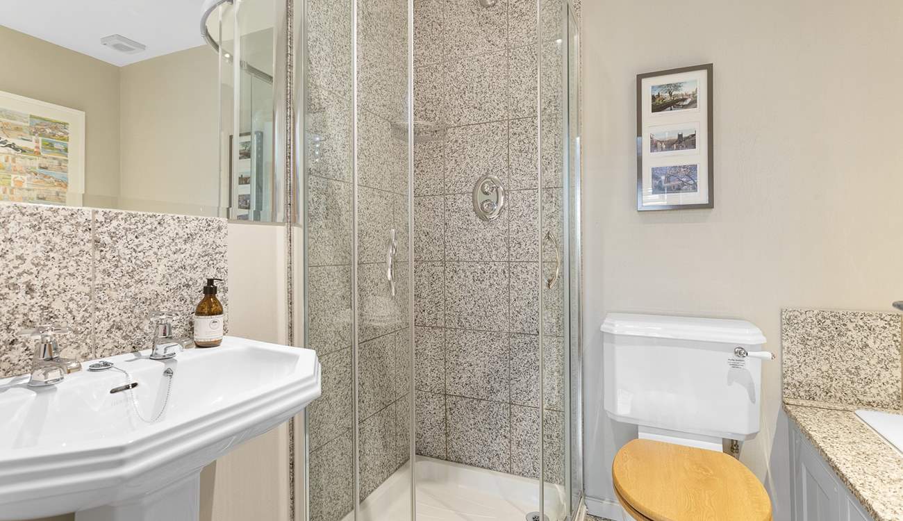 The family bathroom, ideal for a long soak after a day of adventure.
