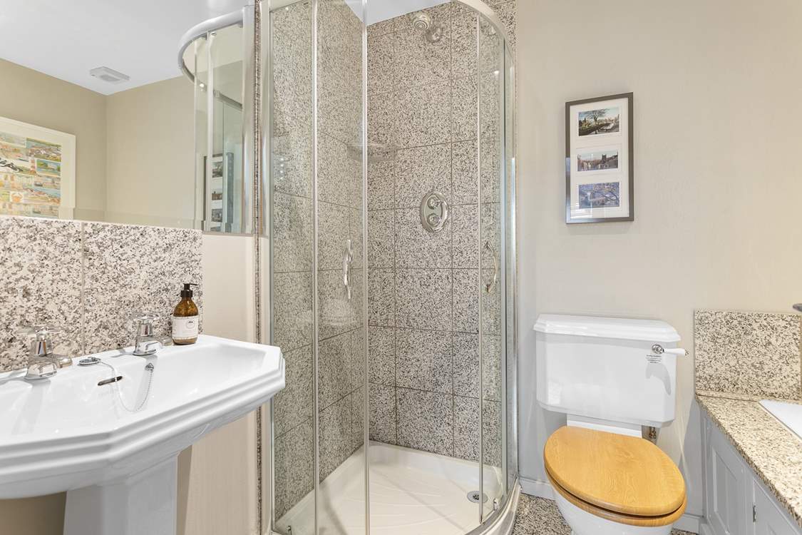 The family bathroom, ideal for a long soak after a day of adventure.