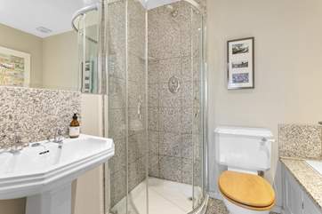 The family bathroom, ideal for a long soak after a day of adventure.