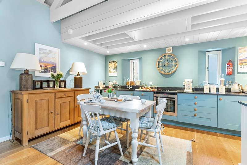 This open plan living space is fresh, bright and perfect for cooking up a feast.